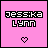 Pixelated text 'JESSIKA LYNN' in black and white on pink background with a heart symbol below.