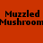 Static image with four quadrants displaying text "Muzzled Mushroom" in black pixelated font over solid background colors.