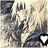 Four pixelated anime-style character portraits arranged in a , each with a white heart icon overlay