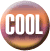 Two circular animated buddy icons with gradient backgrounds and the word COOL in bold white text, displayed side-by-side on a gray background.