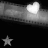 Animated black-and-white icon with glowing heart, star symbols, and changing text phrases including "LET'S GET THESE," "TEEN HEARTS BEATING," and "FASTER, FASTER." The heart pulses while background elements shift.
