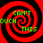 Four identical red and black spiral patterns arranged in a with green text reading "CAN'T TOUCH THIS" overlaid on each spiral