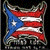 A pixelated contact sheet showing two frames of an animated icon featuring a Puerto Rican flag design on the left and green text reading "Original Icons .com" on the right against a dark background.