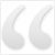 Two light gray curved shapes resembling quotation marks on a white background, positioned side-by-side with slight spacing between them.