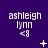 Purple background with white text 'ashleigh lynn' and emoticons <3 or <8, plus small animated symbols like +, ✨, ×, :.