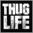 Black background with white 'THUG LIFE' text in blocky font, showing pixelated animation variations across frames.