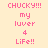 Pixelated text in pink on pastel backgrounds with two distinct color schemes for the same phrase.