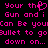Pixelated pink text on black background with a heart symbol replacing 'th' in 'Your th' across two mirrored sections.