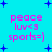 A static digital image with cyan background, blue plus signs, and pink text reading 'peace luv<3 sports=]' arranged in a pattern