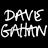 White handwritten text 'DAVE GAHAN' on black background with yellow hourglass symbol to the right.
