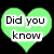 Six green heart-shaped icons arranged in two on a black background, each containing text fragments with white outlines