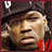 Animated contact sheet of a person wearing a dark cap with white logo, red "50" text overlay across multiple frames showing subtle facial expression changes.