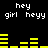 Pixelated text and yellow bar graphs on black background with animated vertical bar movements.