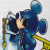 Pixelated blue character with large ears holds yellow staff, face partially obscured by pixelation.