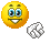 Yellow circular emoji faces with blue eyes and varied mouth expressions paired with white hand icons on gray background.