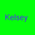 nine identical squares with alternating green and purple backgrounds, each displaying the text 'Kelsey' in matching color