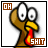 Animated turkey icon with changing eye expressions and flame-like neck motion across 13 frames in a contact sheet layout.