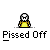 A 4x4 contact sheet of a pixel art animation featuring a yellow stick figure with white head and black features, displaying various expressions and speech bubbles across 16 frames.