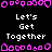A static contact sheet of a pixel art animation featuring repeated text and pink decorative borders on black background, with gray transparency area.