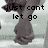 Pixelated image of a hand gripping an object with text overlay reading 'just cant let go' in blocky font.