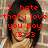 A pixelated image of a person with long dark hair, overlaid with red text reading "I hate that i love you boy <3 <3" against a blurred background.