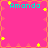 A static pixel art image with a bright pink background, yellow stars, and cyan text reading "Amanda" in four corners.