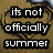 A four- of pixelated text over a brown textured background with a heart outline, displaying sequential phrases about summer