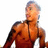 A pixelated figure in a brown zip-up top with dark shoulder accents, shown in three sequential poses against a white background.
