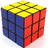 A Rubik's Cube with yellow, blue, and red faces is displayed on a white background next to green text reading "solved in 11.28!" and "beat tbt!" on purple and gray backgrounds