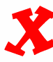Red X-shaped symbols with arrowheads on all four ends, displayed in a of six showing varying sizes and color gradients