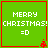 Green square icon with red border displaying "MERRY CHRISTMAS! =D" text and small red Christmas tree in bottom-right corner.
