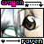 A contact sheet of two animated frames showing a close-up of an anime-style character's eye with subtle animation changes, surrounded by text elements in pixelated fonts.
