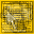 Four pixelated yellow and brown show a cursor interacting with text elements, transitioning from abstract shapes to structured UI components