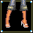 Pixel art of nine showing a blonde woman in white top and hoop earrings, with legs, torso, and head views, plus two text reading "Blonde Babe" in orange and white