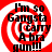 Red and white spiral background with black text reading "I'm so Gangsta I carry A bra gun!!!" in four identical quadrants.