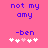 Pixelated text and heart symbols on a pink background with purple lettering.