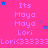 A static image with a bright pink background displaying repeated text and star symbols in blue and purple.