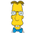 A contact sheet of six animated frames from a Simpsons Movie-themed AIM buddy icon featuring character headshots and stylized text with a pink donut-shaped 'O' in the word MOVIE.