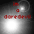 Red text 'im a daredevil' over a grayscale background with a bright light source shifting position across frames.