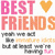 Pixelated text reads 'BEST FRIENDS' with orange hearts above 'BEST', repeated in two identical sections on a white background.