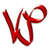 Red stylized 'VP' monogram logo on white background with pixelated edges and slight anti-aliasing.