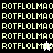 Pixelated text repeats across a black background with two animated white and gray pixel clusters moving through the text.