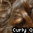 Pixelated close-up of a person's face with brown hair and light skin, overlaid by black text reading 'Curly Q' in white block letters.