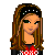 Pixel art avatar of a woman with long brown hair, green eyes, and red lips; text reads "*Insist* On Liking someone I Cant Have? Why Do I".