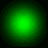 Four green circular gradients arranged in a on a black background, each with a central bright green core fading to darker green edges