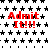 Red text 'Admit It!!!' repeated across a black star pattern background with one gray rectangle in the bottom right corner.