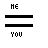 Pixel art of black lines and text on white background, showing parallel lines intersecting with animated arrow transitions and heart symbol