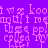 Pixelated text repeats across a purple background with green horizontal bars, showing partial phrases like 'koot', 'meant', 'these', 'called', and 'ppl' in pink.