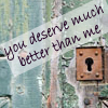 A static icon with a light blue banner displaying handwritten text over a blurred background featuring a wooden lock.