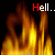 Animated contact sheet of fire animation frames with overlaid text fragments forming a phrase, displayed on black background with gray transparency area.